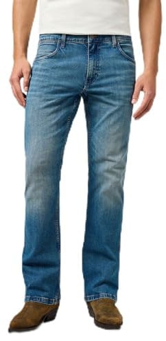 Wrangler Men's Horizon Regular Fit Bootcut Leg Jeans, American Spirit, 34 W/34 L