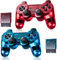 AUFGLO Retro Mando inalámbrico clásico para P-s2/DS2/PC (Rojo+Azul)