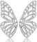 MASOP Schmetterling Ohrringe Silber 925 Stecker AAA Zirkonia Ohrstecker 13mm Klein Geschenke Butterfly für Damen Frauen Freundin