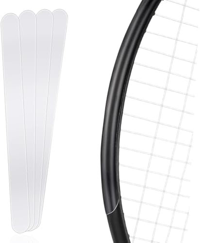 ZKGYUS 4 Piezas Protector Pala de Padel Transparente - Protector Padel Rugoso y Ligero para la Cabeza de la Raqueta - Padel Accesorios Duradero y Fácil de Sustituir - 40 x 370 mm