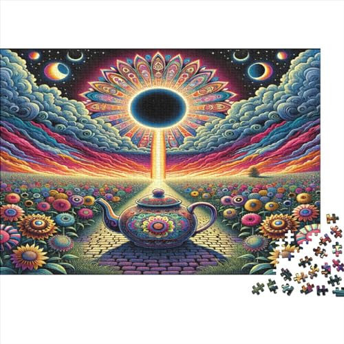 Teapot Jigsaw Puzzles for Adults 1000 Piece High Challenging DIY Large Puzzle Educational Toy Funny Family Games Unique Home Decor Jigsaw Puzzle 1000pcs (75x50cm)