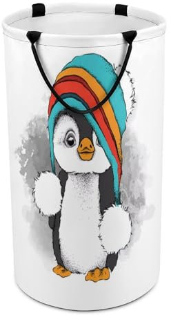 Cmagnifico Wäschekorb Niedlicher Pinguin Wäschekorb Großer Wäschekorb mit Griff