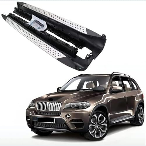 ANYANH Marchepieds latéraux de Voiture pour BMW X5 E70 2008-2013, marchepieds Barres Nerf Protection de pédale Anti-Rayures Anti-Collision