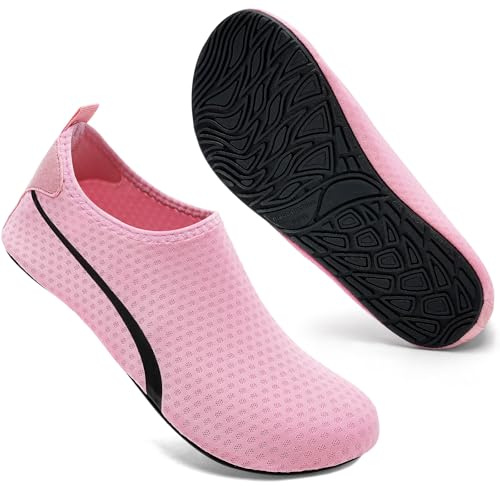 Mabove Swim Water Shoes Socks Barefoot Protecting for Sea Beach Swimming Pool Mens Women(Pink,7.5/8.5 UK,42/43 EU)