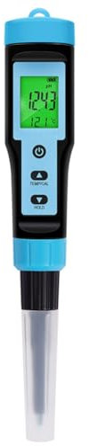 Orolotay Lebensmittel-PH-Meter, 0,00–14,00 PH, Hochpräziser Temperatur-PH-Tester, Sensor, Säureanalysator für Fleisch, Konserven, Käse, Teig, Wasser, Einfache Installation A