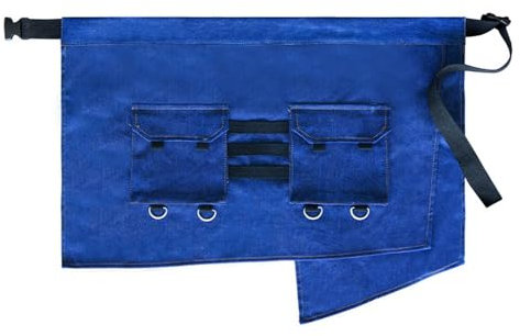 MXMZSRTH Medio Delantales Para Hombre Y Mujer Delantal de mezclilla for hombres y mujeres, restaurante, cocina, comida occidental, cafetería, barbería, delantal de trabajo(Azul)