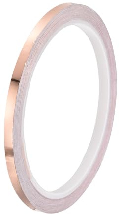 PATIKIL Copper Tape 0.24 Inch x 11 Yards 0.05 Thick Copper Foil Tape Single Sided Conductive Adhesive EMI Shielding for Electronics, Circuits, Grounding