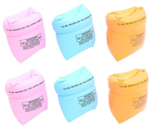ifundom Aufblasbare Schwimmflügel 3er-Pack Für Pool Und Strand Schwimmflügel PVC-ärmel Zufällige Farbe