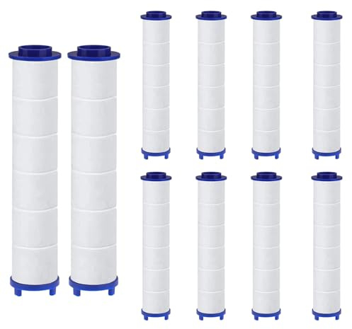 10 filtri in cotone PP per soffione doccia, 9 x 2,5 cm