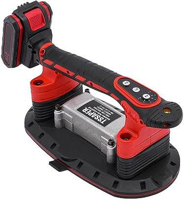 Dettchan Strumento oscillante per piastrelle, strumento di vibrazione per piastrelle, con ventosa elettrica a vuoto regolabile a 6 velocità, per granito, vetro, piastrelle, porcellana
