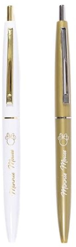 Minnie Mouse - Kugelschreiber 2er-Pack (Einheitsgröße) (Weiß/Gold)