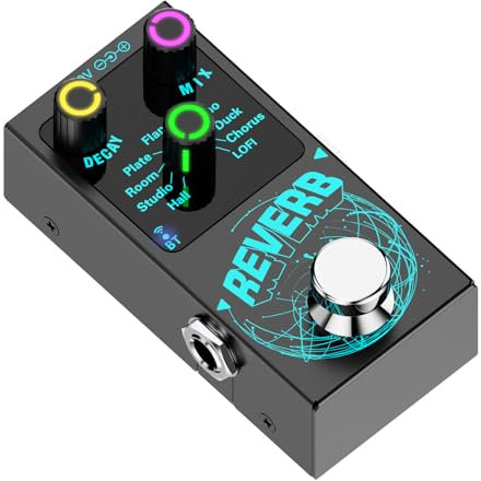 Guitar Reverbs Pedal mit 9 digitalen Effekten und großen Fußschalter-Designs für Auftritte Gitarre Reverbs Gerät