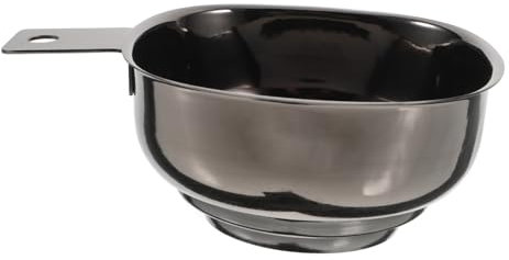 VALICLUD 1Pc Stainless Steel Wide Mouth Funnel with Handle for Kitchen Use Large Diameter Dosing Funnel for Filling Jam Jars Oils Sausages Robust Black Canning Supplies