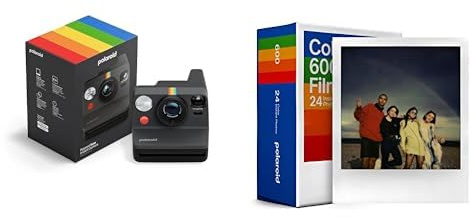 Polaroid - Now Gen3 - Black Instant Camera + Triple Pack Color Film (x24 photos) + Album
