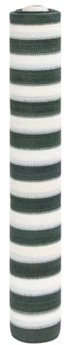 HaoChrymec Zaunblende 195 g/m² aus HDPE, Sichtschutz Zaun, UV-beständig, Privacy Screen, Balkon Markise, Für Garten, Terrasse und Balkon, Grün und Weiß, 1.5x25 m