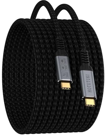 HOTUTUKI usb c datenkabel 5m Kompatibel mit Thunderbolt 4/3,USB C 3.2 Gen2 x 2 high speed 20Gbps 100W 20V/5A,5K@60Hz 4K@120Hz,typ c auf type c Video Kable für VR,USB C Monitor,SSD