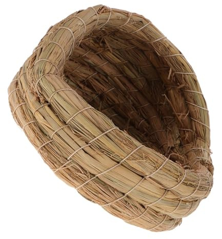 GETAJGHSD Nid de Poule Tissé en Paille Naturelle, Nid de Ponte Multifonctionnel 15 CM pour Poulailler et Volière, Adapté à L'Élevage la Nidification des Oiseaux