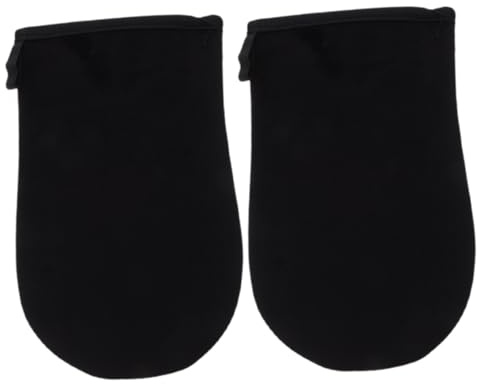BETOOKY 1 Paire D'applicateur de Bronzage Mains en Matière Pelucheuse Noire, Outil pour Appliquer L'autobronzant sans Irritation, Design Élégant pour Usage Corporel
