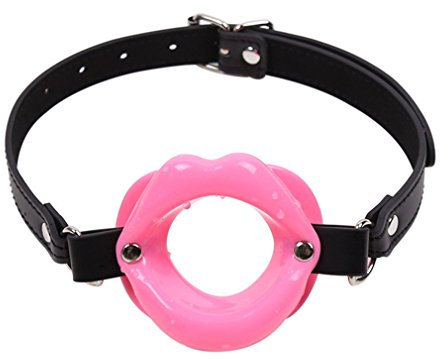 OnundOn Knebel Mund Extrem Silikon Mundknebel Ring Ball Gag bdsm Knebel Leder Ballknebel Mund Penis Knebel Frau Sex sm Mouth Gag (Rosa)