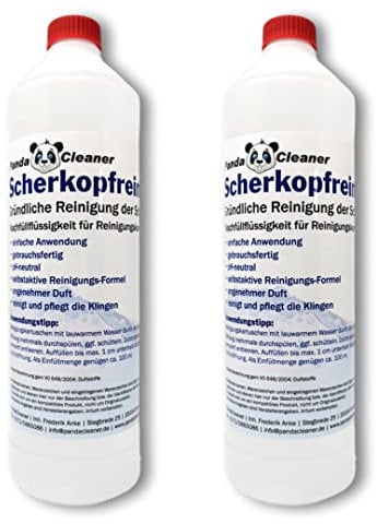 PANDACLEANER Scherkopfreiniger 2.0 2er-Set 2000ml - Nachfüllflüssigkeit für Reinigungskartuschen | Die günstige Alternative | Geeignet für Braun CCR Panasonic Philips Series Jet Clean