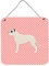 Caroline 's Treasures Warnschild Argentinische Dogge Schachbrett pink Wand oder Tür Aufhängen Prints bb3667ds66, Multicolor, 15,2 x 15,2 cm