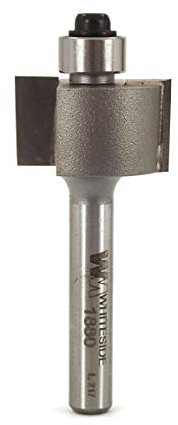 Whiteside #1880 Standard Rabbeting Bit 1/4SH, 7/8LD, 1/2CL, 1/4CD, B2 Bearing