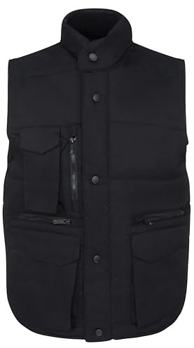 ØRN International Eider (4700) Mens Workwear Padded Bodywarmer, Windproof, Machine Washable - Black, 3XL