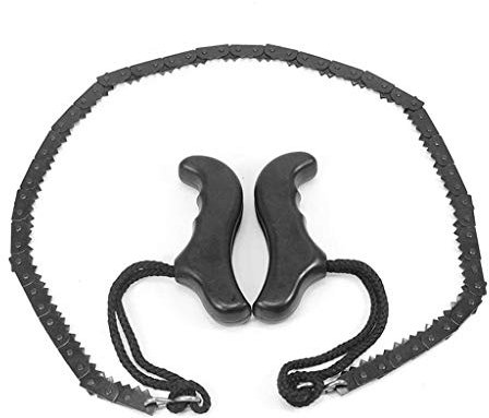 JHKJ Motosierra de Bolsillo Motosierra Manual Cadena bidireccional portátil Sierra de árbol para jardinería Supervivencia Acampar al Aire Libre Corte de Madera