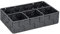 WENKO Aufbewahrungskorb Adria Klein Dunkelgrau - Badorganizer mit 4 Fächern, Polypropylen, 26 x 6.5 x 17 cm, Dunkelgrau