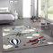 CARPETIA Teppich Kinderzimmer Flugzeuge Doppeldecker Heißluftballon grau blau Creme Größe 140x200 cm