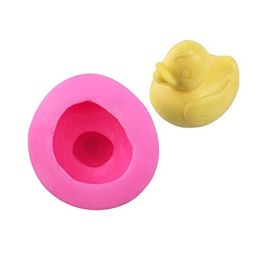 HengKe 3D Duck Soap Silicone Mold, Duckie Silicone Fondant Mold for Baby Shower Cake Topper,Decoration Candle Bath Bomb Resin Mould Chocolate,Polymer Clay,Soap,Crafting Projects