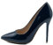 Womens High Heel Pointed Toe Pumps Smart Office Work Courts Shoes Ladies Pumps Party Prom Wedding Bridal Occasion Heeled Court Stiletto Heels Shoes Size Navy Blue Patent