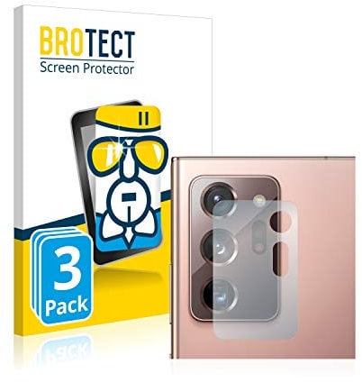 BROTECT (3 Stück Schutzglas für Samsung Galaxy Note 20 Ultra 5G (NUR Kameraschutz) Schutzfolie Made in Germany Panzer Folie Glas Displayschutz [ 9H, Anti-Fingerprint]