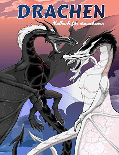 Drachen Malbuch für Erwachsene: Chinesische Drachen und Asiatische Mandalas - Antistress, Fantasy, Meditation, Entspannung) - 50 Bilder zum Ausmalen (Drachen & Dinosaurier)