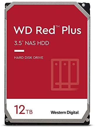 Western Digital WD Red Plus - Hard disk interno 12 TB CMR 3,5 SATA 7200rpm 256MB cache NAS WD120EFBX-EC