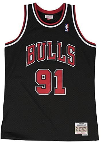 Mitchell & Ness Jersey Chicago Bulls NBA, Schwarz, 3X
