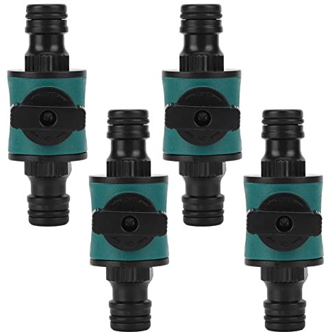 CHICIRIS Schlauch-Schnellkupplung mit Absperrventil-Set Männlich und Weiblich, Schnellverschluss-Kit, Schlaucharmaturen und Adapter für Bewässerungssystem (4 Stück)