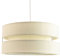 Contemporary Quality Cream Linen Fabric Triple Tier Ceiling Pendant Lamp Shade | 60w Maximum | Designer Style | 35cm Diameter by Happy Homewares