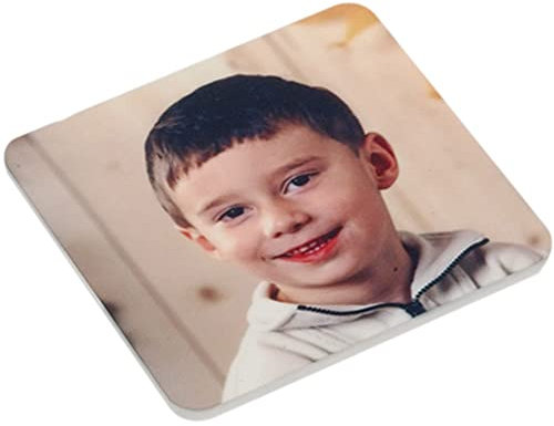Quadratischer Magnet mit eigenem Foto personalisierbar - Quadratischer Kunststoffmagnet in Hochglanzoptik - Kühlschrankmagnet mit Fotodruck auf Einer Breite von 5,7 cm