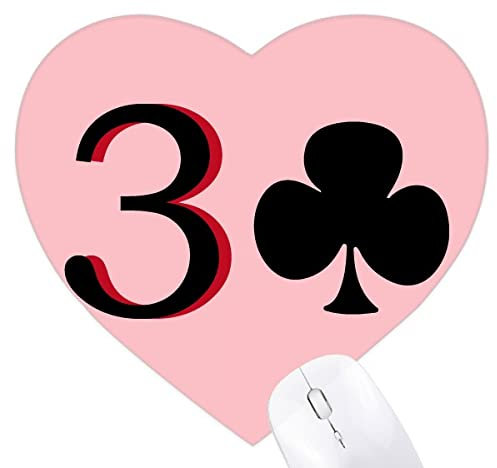 Happiness Jupiter Club 3 Poker Herz Mauspad Gummimatte Spiel Büro