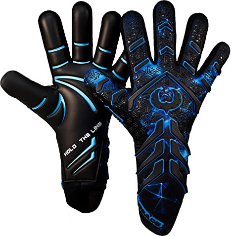 Renegade GK Apex Trägerlose Profi-Fußball-Torwarthandschuhe (Sizes 6-12, Level 5.5) 4+4MM EXT Contact Grip | Evo22 Negative Cut (Orion 2.0 (Non-Fingersave), 6)