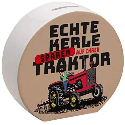 Echte Kerle sparen auf ihren Traktor Spardose für Landwirte in braun für EIN echtes Dorfkind, das später mal einen dicken Bulldog Fahren Will um Frauen zu