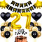 Cnrose 27. Geburtstag Dekoration,Schwarz Tortendeko Geburtstag 27 Jahre Mann,Party Deko Gold Schwarz,27 Geburtstag Männer Frau,Tortendeko 27. Geburtstag Frauen,Geburtstagsdeko 27 Jahre Mann