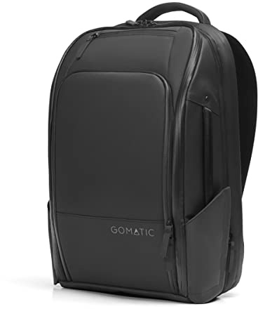 Gomatic Travel Pack 14L - The Slightly Smaller Functional Business Commuting Laptop Backpack - 14L > 21L Expandable Black Rucksack - Commuting, Work & Travel Bag