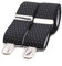El Mono con Pajarita Handgefertigte Hosenträger für Herren. Hosenträger herren extra stark. 3 clips. Stilvolle und originelle elastische Hosenträger für Männer. (Micro Negro-Blanco)