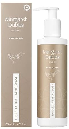 Margaret Dabbs Pure Exfoliating Hand Wash to Gently Exfoliate and Nourish the Skin, Rose and Lemon Scented 200ml