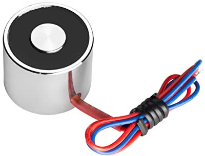 QUARKZMAN 50N DC 5V Elektromagnet x 1 Stück Metall gesaugte elektrische Magnetspule Hebemagnet halten runden Kolben für mechanische Industrie Silber schwarz