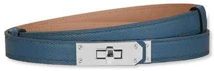 LumiSyne Damen Skinny Ledergürtel Klassisch Einfarbig Legierung Drehverschluss Verstellbarer Ledergürtel Dünner Gürtel Schmaler Taillengürtel Dekorativen Gürtel Für Kleider Jeans Hosen Mantel