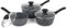 Salter BW11460BRMFOB Megastone Thermo Collar 3 Piece Saucepan Set With Lids, 9X Longer Lasting Non-Stick, Corrosion & Scratch-Resistant Forged Aluminium, Heat Indicator, Metal Utensil Safe, 16/18/20cm