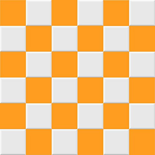 INDIGOS Fliesenaufkleber Fliesen matt - Signalgelb - 20x20cm - Wandfliesen selbstklebend - Klebefliesen für Wand - WC, Bordüre Fliesenspiegel renovieren überkleben